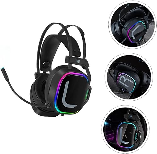 PATINS Wireless Gaming Headset Headset Headset Wired Noise Cancelling Headphones Black Headphones Cord Headphones Laptop Headphone Single Sided Computer Headphone Earbuds Light