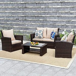 4 pieces outdoor sectional furniture chair set patio furniture sets sectional sofa rattan chair wicker set zlycfcdus