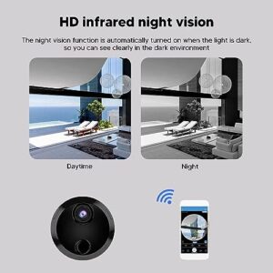 Dpofirs WiFi Monitoring Camera 1080P HD Wireless Camera, Wide Angle, Night Vision, Remote Control Portable Rotatable Mini Camera with Built in Battery