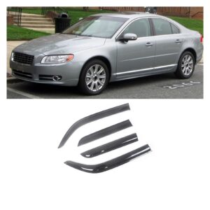 Car Side Window Visor Sun Rain Guard Shade Shield Shelter Protector Cover Frame Sticker Accessories Compatible with Volvo S40 S60 S70 S80 (Color : Compatible with S60 2000-2011)