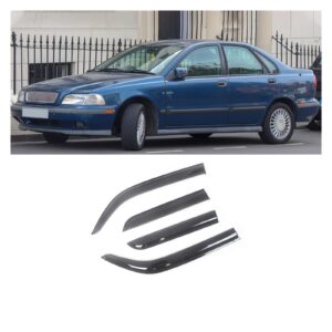 Car Side Window Visor Sun Rain Guard Shade Shield Shelter Protector Cover Frame Sticker Accessories Compatible with Volvo S40 S60 S70 S80 (Color : Compatible with S60 2000-2011)