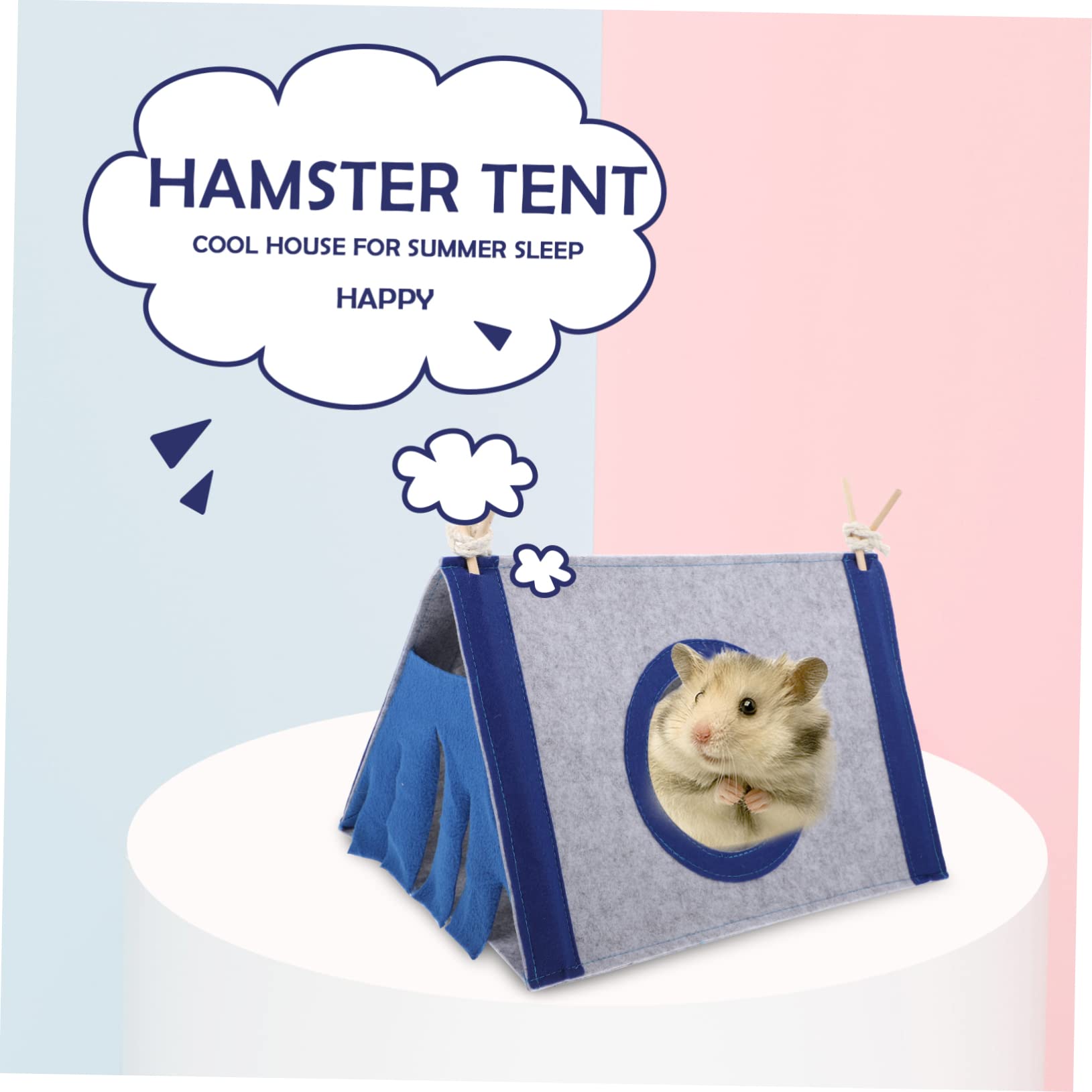 BESTOYARD 3pcs Hamster nest Guinea Pig House Bunny Hideout Hamster hut Bedding for Guinea Pigs Hamster Hideout Chinchilla Corner Hideout Hamster Tent Hideout Hanging Felt Cloth pet Small