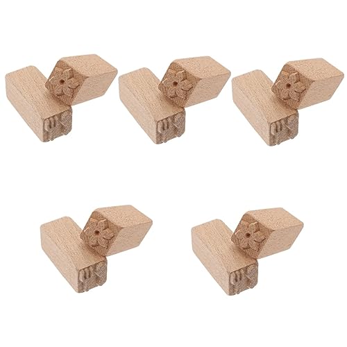 COHEALI 10 Pcs Seal Wood Crafts Fondant molds Scrapbooking Tools for Crafts Holiday Decorative Rubber Stamp Cake Decorating Tools Practical Wooden stampers Cake Stamper Wooden Cake Stamps