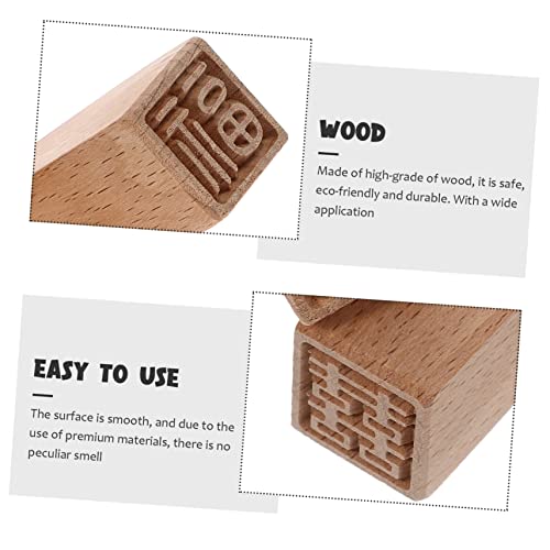 6 Pcs Seal Flower Embossing Cookie Stamp Decorative Wood Dessert Stamp Wedding Stamps Gummy molds Gummy Sushi Wood Cake Stamper Moon Cake Stamper Practical Wooden Cake Stamper Ink