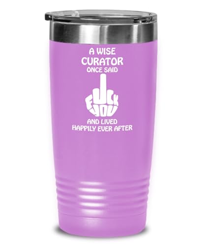 Curator Rude 20 oz 30 oz Insulated Tumbler Fuck Off Adult Dirty Humor, Gift For Coworker Leaving Curse Word Middle Finger Cup Swearing Appreciation