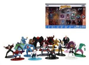 jada toys marvel spider-man 18-pack series 9 die-cast figures, toys for kids and adults