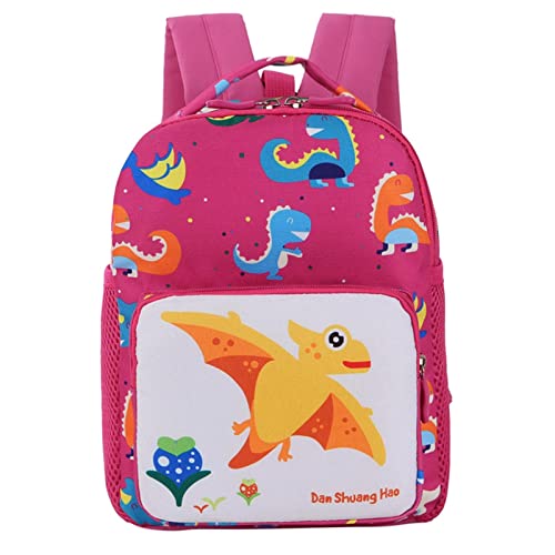 NSQFKALL School Season Student Backpack Funny Cute Dinosaur Pattern Colorful Fashion Children Cartoon Bag Backpack 30l (Pink, One Size)