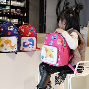 NSQFKALL School Season Student Backpack Funny Cute Dinosaur Pattern Colorful Fashion Children Cartoon Bag Backpack 30l (Pink, One Size)