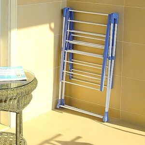 SUMECH Storage Drying Rack Foldable Laundry Clothes Wing-Shape Airer Portable Dryer Hanger Organizer Pole Indoor Outdoor Balcony