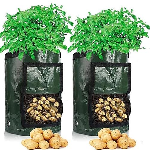 Organic Compost Bags Kitchen Garden Bag for Kitchen Garden Yard Organic Bag Waste Bin Yard Waste Bins 2Pcs 30 * 35cm