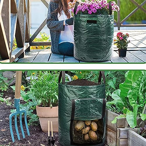 Organic Compost Bags Kitchen Garden Bag for Kitchen Garden Yard Organic Bag Waste Bin Yard Waste Bins 2Pcs 30 * 35cm