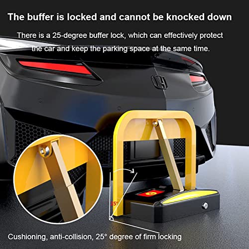 Automatic Parking Barrier, Car Park Driveway Guard Saver Smart Lock Parking Bollard, Replaceable Battery Parking Space Saver Lock IP67 Waterproof