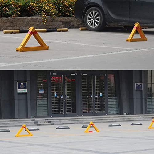 Folding Parking Barrier, Car Parking Pole Triangular, Removable Parking Space Lock, Manual Parking Blocker, Parking Security Bollards,48CM