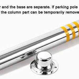 Metal Parking Barriers Traffic Security Bollard Removable Parking Space Lock Perfect Parking Post, Construction Lot, Road Marker or Street Stanchion(Size:650x89mm) (650x89mm)