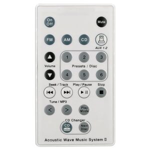 Replacement Remote Control for Bose AWR1R2 AWR1R3 AWR1W3 AWR113 AWR131 AWR1W2 Wave Radio Audio System