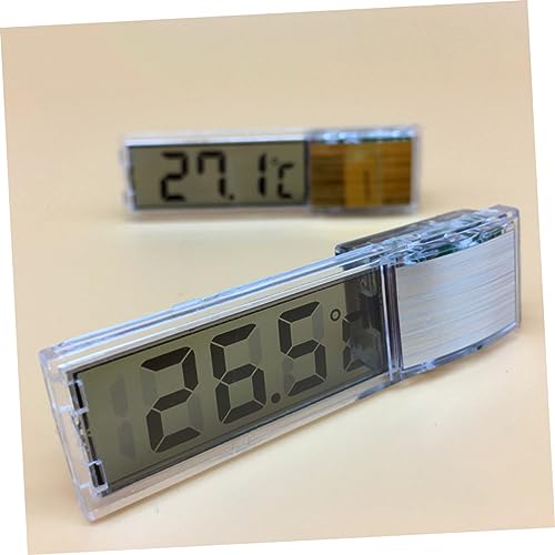 Aquarium Temperature Gauge Aquarium Sticker Fish Tank Water Temperature Meter LCD Digital ABS Reptile 3D Water Temperature Gauge POPETPOP