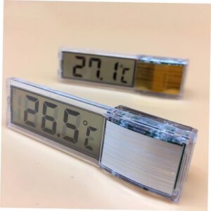 Aquarium Temperature Gauge Aquarium Sticker Fish Tank Water Temperature Meter LCD Digital ABS Reptile 3D Water Temperature Gauge POPETPOP