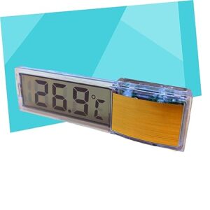 Aquarium Temperature Gauge Aquarium Sticker Fish Tank Water Temperature Meter LCD Digital ABS Reptile 3D Water Temperature Gauge POPETPOP