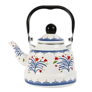 vedexa espresso kettle 1.7l enamel teapot, induction cooker, kettle, large capacity cold water kettle, enamel kettle, coffee pot (color : a001)
