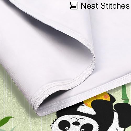 Bamboo Animal Panda Satin Pillow Cases Silk Satin Pillowcase for Hair and Skin Standard Set of 2 Super Soft Silk Pillowcase with Envelope Closure (20x26 in)