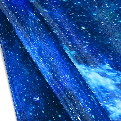 Deep Space Satin Pillow Cases Silk Satin Pillowcase for Hair and Skin Standard Set of 2 Super Soft Silk Pillowcase with Envelope Closure (20x26 in)