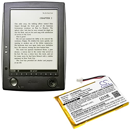 SPANN Battery Replacement for Sony Portable Reader PRS-500, Portable Reader PRS-500U2, Portable Reader PRS-505, Part No: 1-756-769-11, 8704A41918, LIS1382(J) 3.7V