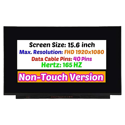 15.6" Screen Replacement for Lenovo Legion 5-15ACH6 82JW000XUS 165Hz LCD Display Panel 40Pins FHD 1920(RGB)*1080 Non-Touch