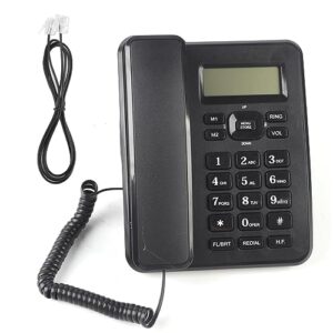 [corded] classic design landline telephone for home and office - reliable desk with wired connection - ideal business for clear communication