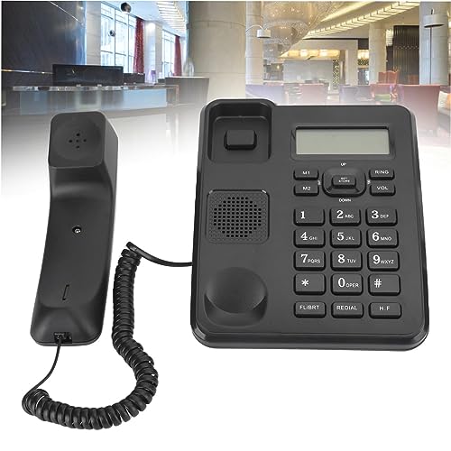 [Corded] Classic Design Landline Telephone for Home and Office - Reliable Desk with Wired Connection - Ideal Business for Clear Communication