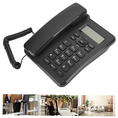 [Corded] Classic Design Landline Telephone for Home and Office - Reliable Desk with Wired Connection - Ideal Business for Clear Communication