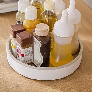 Cabilock Bathroom Storage Tray Rotating Condiment Rack Kitchen Seasoning Holder Skin Care Product Holder Round Spice Jar Organizer Tray Makeup Organizer pp Refrigerator to Rotate Turntable