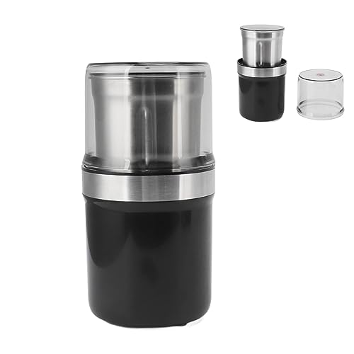 Electric Coffee Grinder, Single Blade Cup Portable Small Electric Grinder 100g Capacity Safe Fast Nuts for Cereal (US Plug 110V)