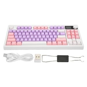 luqeeg gaming keyboard, usb wired hot swappable bluetooth wireless rgb mechanical keyboard with 3 mode connectivity, 16 lighting effects, mechanical keyboard for windows, mac