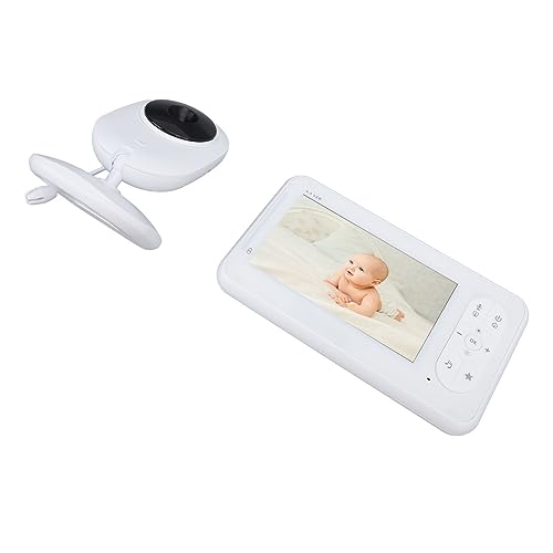 Oumefar Wireless Baby Monitor, Baby Monitor ABS 2 Way Talk 4.3 Inch IPS Screen Professional Noise Reduction for Gift (US Plug)