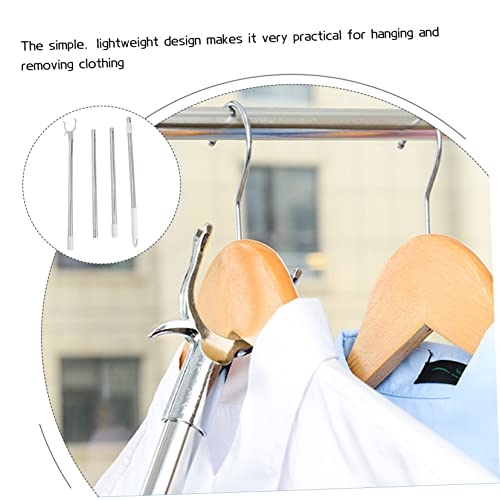 Zerodeko 2pcs Stitching Clothes Rail Utility Hooks Sturdy Clothesline Rod Clothes Picking Rod Clothesline Pole Outdoor Hanging Hooks Laundry Clothes Reach Tool Drying Clothes Plastic u-Hook