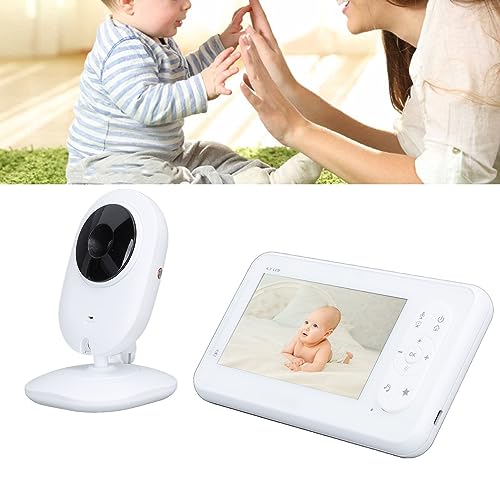 Jeanoko Wireless Baby Monitor, AC 100V-240V 2 Way Talk Baby Monitor 3018ft 4.3 Inch IPS Screen for Gift (US Plug)