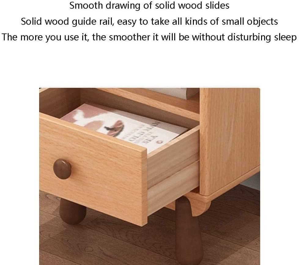 Bedside End Table Solid Wood Bedside Table Creative Modern Minimalist Nightstand Cute Bedside Table Bedside Storage Cabinet with Drawer Bedroom