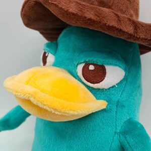 Shontay Perry The Platypus Plush, Platypus Plush Toy for Cartoon Fans Gift,Beautiful Platypus Stuffed Plushies Doll, for Kids Birthday & Holiday