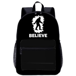 bigfoot squatchin believe laptop backpack for men women 17 inch travel daypack lightweight shoulder bag