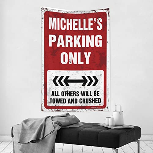 Bedroom Door Decorations Michelle'S Parking Only Tapestry Space Decorations Beer Decorations for Man Cave (Size : 75X100CM)