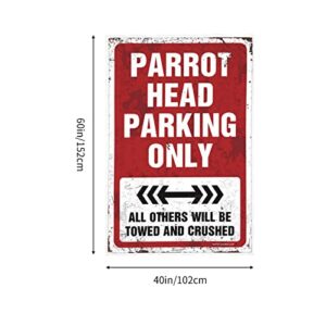 Bedroom Door Decorations Parrot Head Parking Only Tapestry Space Decorations Beer Decorations for Man Cave (Size : 75X100CM)