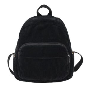 maxxcloud aesthetic jeans backpack for women men, casual denim daypack handbag purse, lightweight rucksack shoulder bag (602 black)