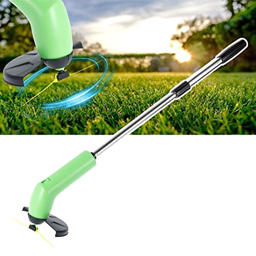 TEETSY Lawn Mower Lawn Mower Cordless Lawn Mower Two Wheel Length Adjustable Garden Trimmer