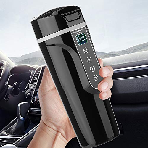 Car Home Dual-Use Electric Kettle Water Heating Cup with Temperature Control and Cigarette Lighter 12V Convenient and Versatile Travel Companion