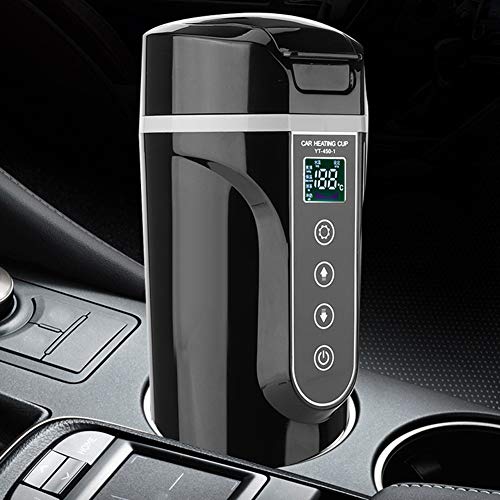 Car Home Dual-Use Electric Kettle Water Heating Cup with Temperature Control and Cigarette Lighter 12V Convenient and Versatile Travel Companion