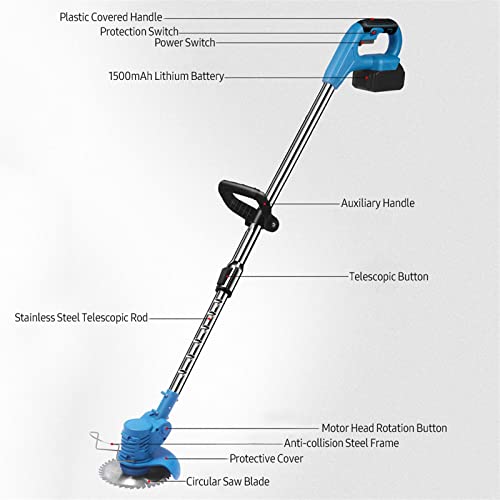 TAPARU Lawn Mower Mower Mower Battery Fast Charger Multifunctional Trimmer