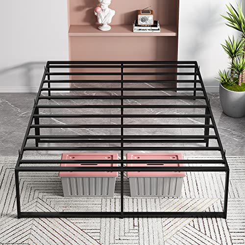 CREMORE Platform Bed Frame Twin Size13 Inch with 3 in 1 Steel Support, Heavy Duty Metal Platform Bed Frame No Box Spring Needed Mattress Foundation