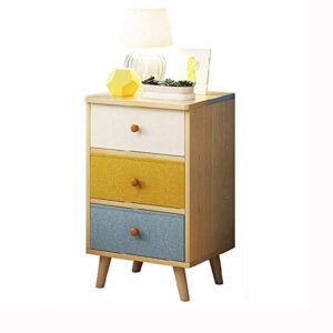 lhllhl bedside table mini minimalist bedroom storage cabinet, bedside table with three drawer design