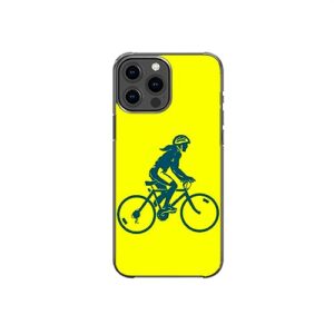 cycling woman silhouette inspirational body positivity pattern art design anti-fall and shockproof gift iphone case (iphone xr)