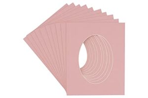 countryarthouse pink acid free 16x40 oval picture frame mat with white core bevel cut for 12x36 pictures - fits 16x40 frame - pack of 25 matboards